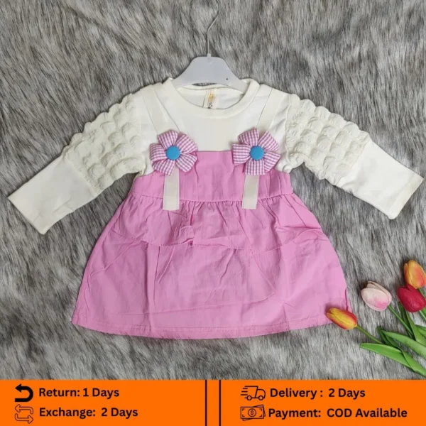 💗 Pink Blossom Winter Pinafore Dress 💗 Code- FL-42