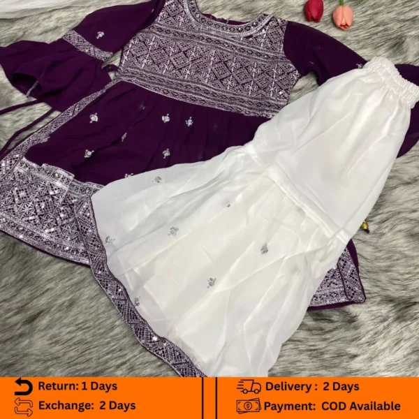 🌙 Premium Party Wear Set (Code: FL86) – Fariha Luxe