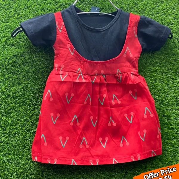 ❤️ Girls Casual Cherry Dress – Code: FL97 | Fariha Luxe ❤️